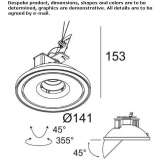 Recessed, adjustable LED spotlight Hopwood