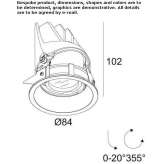 Recessed round metal LED spotlight Banastas