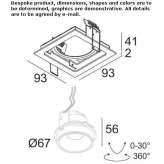 Adjustable square LED reflector Dobrota