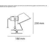 Adjustable aluminum reflector with clamp Thedford