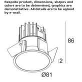 Recessed LED outdoor spotlight, metal Balsthal