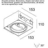 Recessed adjustable square reflector Sracinec