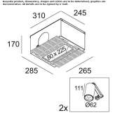 Multi-point recessed LED spotlight Seyssins