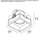 Recessed square LED spotlight Marmato