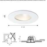 Round, steel LED ceiling spotlight Allauch