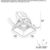 Recessed square LED spotlight Banastas