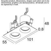 Multi-point recessed LED spotlight Bondari