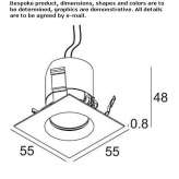 Metal LED ceiling spotlight in a modern style Bondari