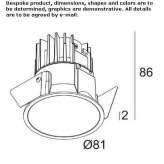 Round recessed LED spotlight Balsthal