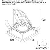 Recessed square LED spotlight Banastas