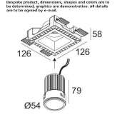 Recessed square LED spotlight Pinzolo