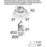 Recessed square LED spotlight Andaray