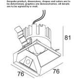 Recessed square LED wall washer Bassan