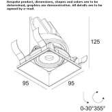 Adjustable square LED reflector Banastas