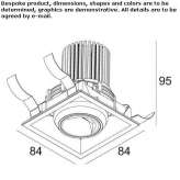 Recessed square LED spotlight Banastas