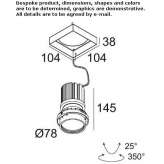 Adjustable square LED reflector Dobrota