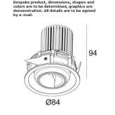 Round recessed LED spotlight Banastas