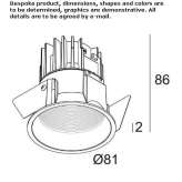 Round recessed LED spotlight Balsthal