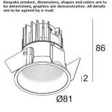 Round recessed LED spotlight Balsthal