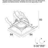 Adjustable square LED reflector Banastas