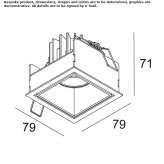 Recessed square LED spotlight Marmato