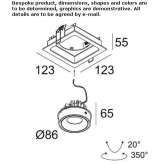 Recessed square LED spotlight Dobrota