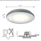 Round stainless steel LED reflector Rancagua