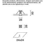 Recessed LED spotlight in die-cast aluminum for suspended ceilings Ubrique