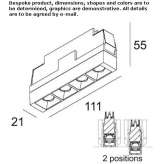 Multi-point recessed LED spotlight Bury