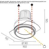 Recessed, adjustable LED spotlight Raguhn