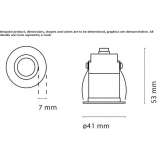 Recessed round aluminum LED spotlight Pinggau