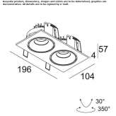 Multi-point recessed LED spotlight Eriksbo