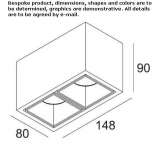 Rectangular LED ceiling spotlight Librazhd