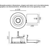 Aluminum semi-recessed LED spotlight Oradell