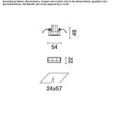 Recessed aluminum wall washer for suspended ceilings Ubrique