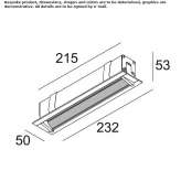 Rectangular built-in LED spotlight Bury