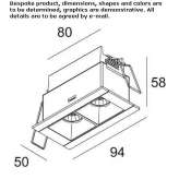 Multi-point recessed LED spotlight Bury