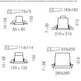 Recessed square reflector Huari