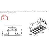 Wielopunktowy reflektor LED do wbudowania Alloway