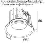 Recessed round aluminum LED spotlight Eriksbo