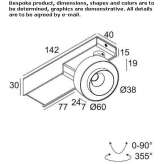 Adjustable LED ceiling spotlight Colotlan