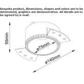 Recessed round aluminum LED spotlight Cacapava