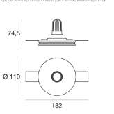 Recessed round LED plaster spotlight Tocoa