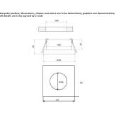 Recessed square aluminum reflector Normal