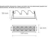 Multi-point recessed LED spotlight Sesslach