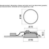 Okrągły reflektor LED z odlewanego ciśnieniowo aluminium Bern