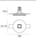 Recessed round LED plaster spotlight Tocoa