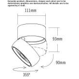 Aluminiowy reflektor sufitowy LED Horsholm