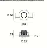 Recessed LED plaster ceiling spotlight Tocoa