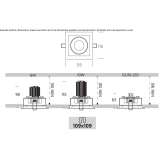Multi-point recessed LED spotlight Arnedo